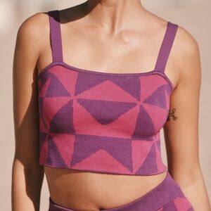 Anthropologie Wool + Nature x Celandine Twee Crop Top Tank Women Size Medium